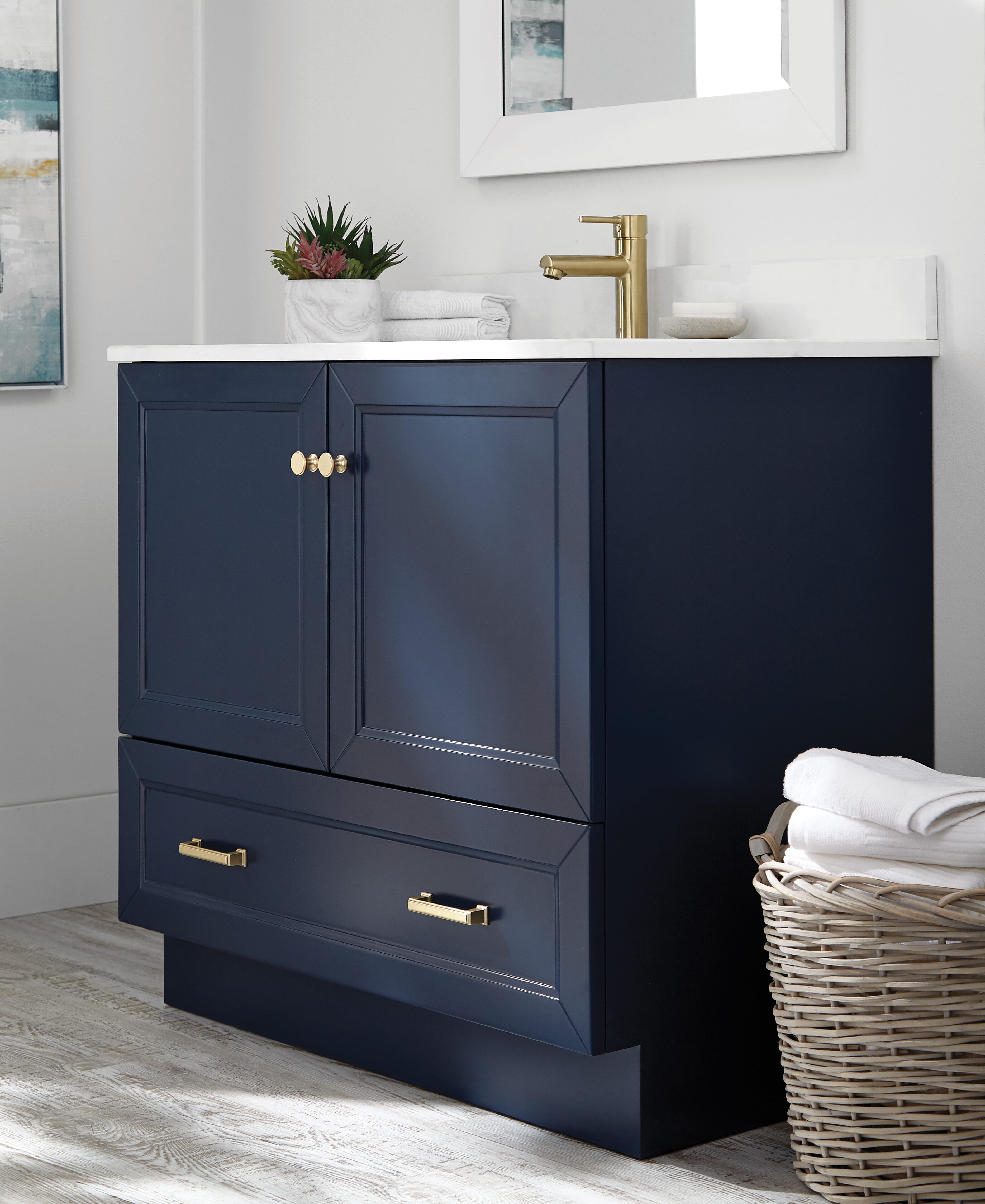 Meuble-lavabo de style armoire