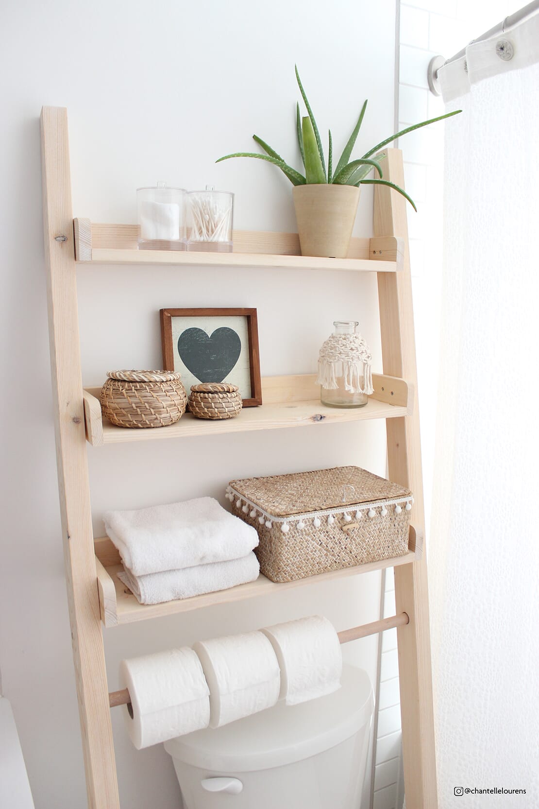 Étagère en échelle terminée